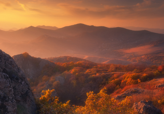 Panoramiczny widok zachęcający do podróży